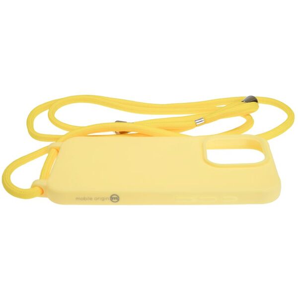 Θήκη Lanyard Mobile Origin - Etui ze smyczą, κίτρινο για iPhone 15 Pro