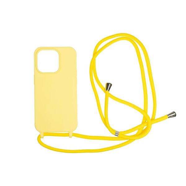 Mobile Origin Lanyard Case - Θήκη με κορδόνι, κίτρινο για iPhone 14 Pro