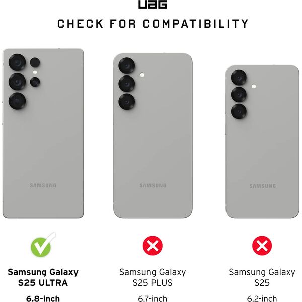 UAG Plasma XTE Magnet - προστατευτική θήκη για το Samsung Galaxy S25 Ultra 5G με ενσωματωμένη μαγνητική μονάδα (ash/titanium)
