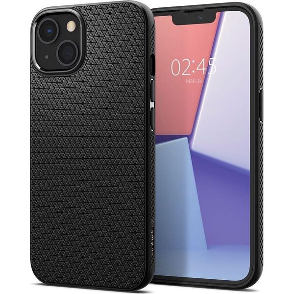 Spigen Θήκη Spigen Liquid Air Apple iPhone 13 Μαύρο Ματ
