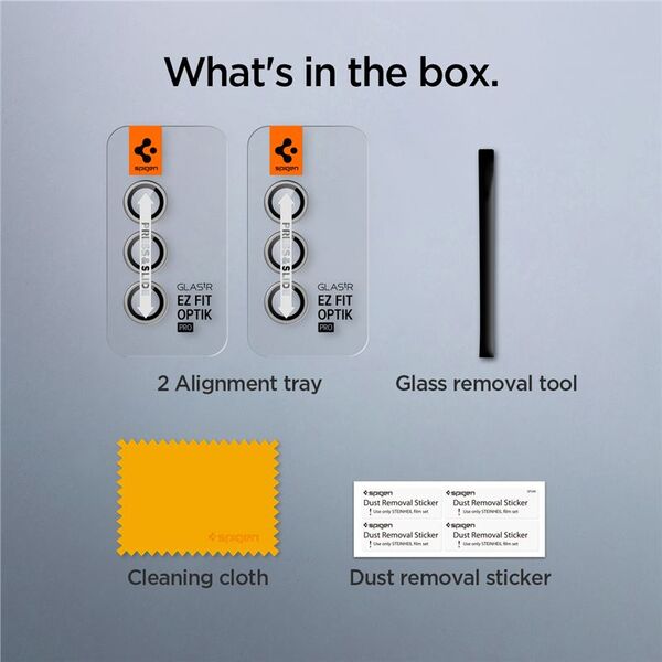 Spigen Spigen Glass tR EZ Fit Optik Pro 2 Pack, μαρμάρινο γκρι - Samsung Galaxy S24+