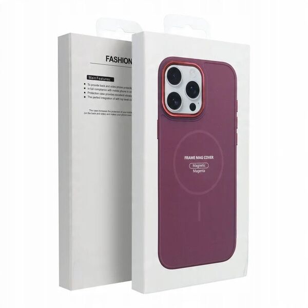 Θήκη FRAME MAG COVER συμβατή με MagSafe για SAMSUNG S25 magenta