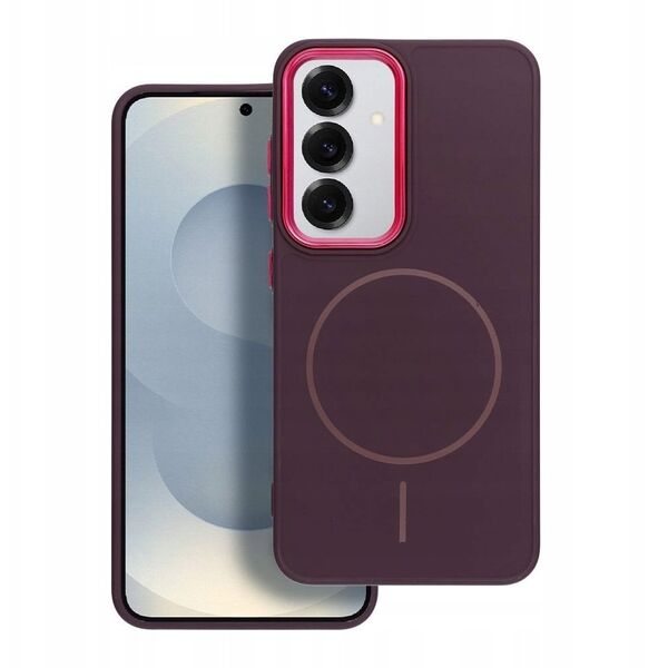 Θήκη FRAME MAG COVER συμβατή με MagSafe για SAMSUNG A36 μωβ