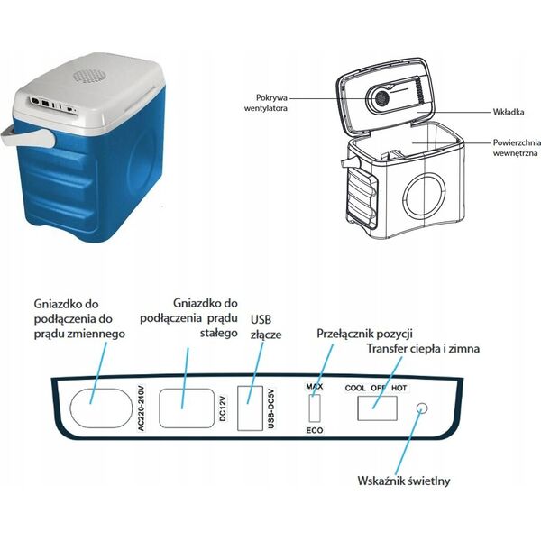 Guzzanti Thermoelectric refrigerator-heater GZ-30BW