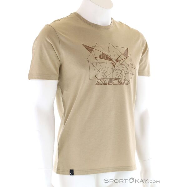 Μπλούζα Eagle γεωμετρική-quicksand-50 (L) SALEWA