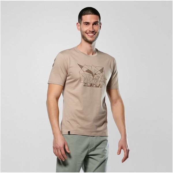 Μπλούζα Eagle γεωμετρική-quicksand-50 (L) SALEWA