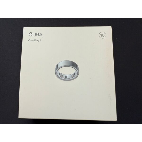 Oura Ring 4 έξυπνο δαχτυλίδι, Ασημί, μέγεθος 10