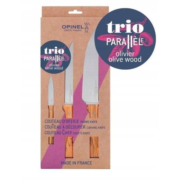 Opinel Zestaw Noży Trio Parallele Olive 002494