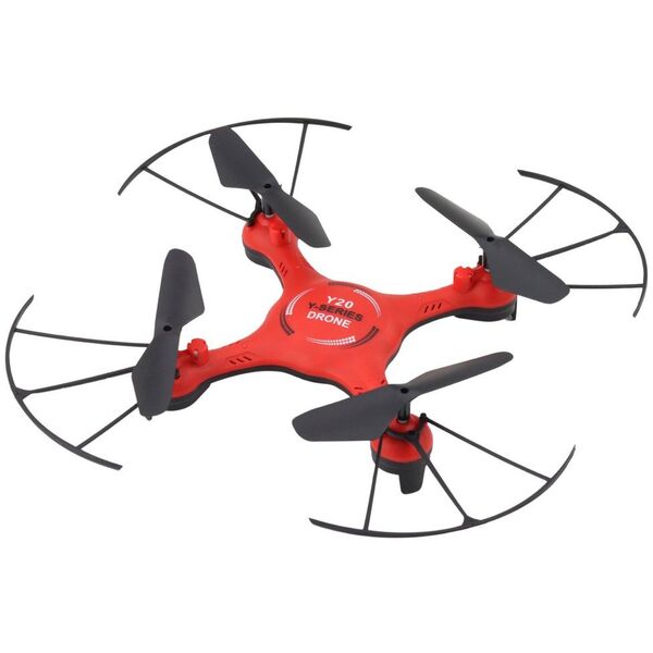 Dron Y20 UFO Zdalnie Sterowany Światła Obrót 360 Czerwony LEAN Toys
