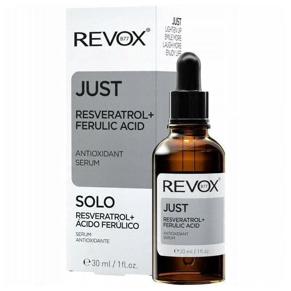 Revox B77, Just Squalane, Resveratrol + Ferulic Acid, Anti-Oxidant, Serum, For Face & Neck, 30 ml For Women