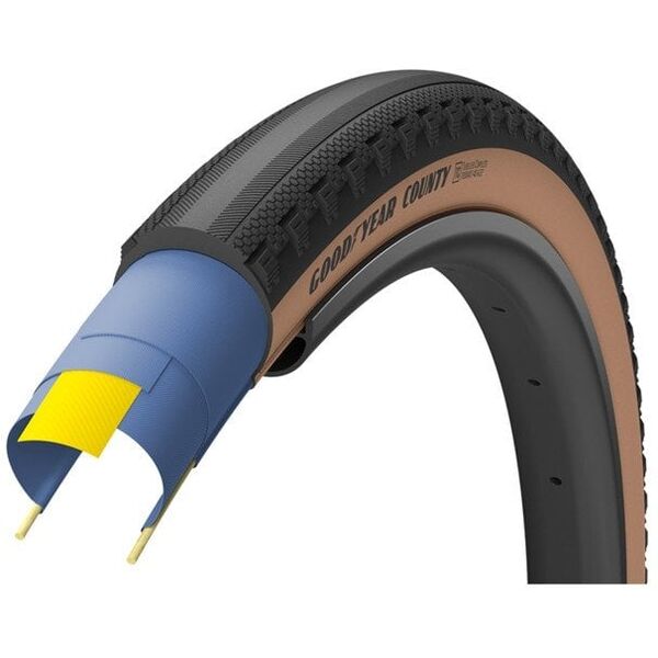 Opona GOODYEAR - County Ultimate Tubeless Complete 700x35/35-622 k. Blk/Tan