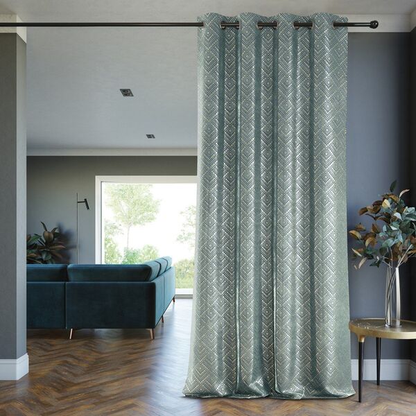 AmeliaHome AmeliaHome Zasłona na przelotkach CASPE2 140x250 szarozielona