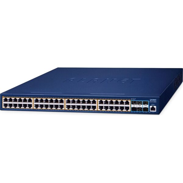 Διακόπτης Planet PLANET GS-6311-48P6X δικτυακές συνδέσεις Διαχειριζόμενος L3 Gigabit Ethernet (10/100/1000) Υποστήριξη PoE Μπλε