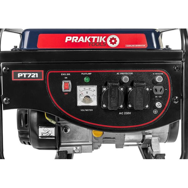 Γεννήτρια βενζίνης PRAKTIK PT721, 900 W, δεξαμενή καυσίμου 4.2 l