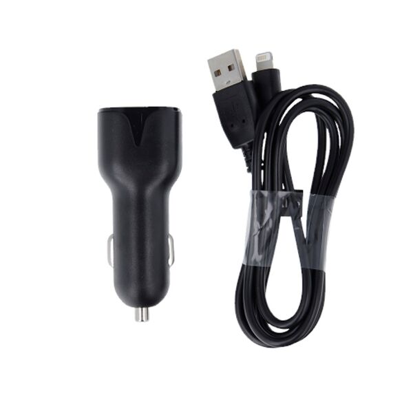 Maxlife MXCC-01 car charger 1x USB 2.1A black + Lightning cable 5900495863324