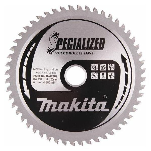 Makita MAKITA PIŁA TARCZOWA 150x20x52z