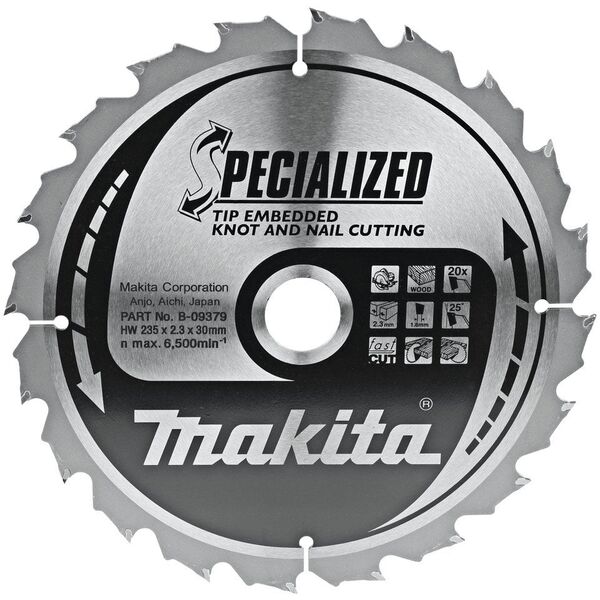 Makita MAKITA PIŁA TARCZOWA  235x30x20Z SPECIALIZED