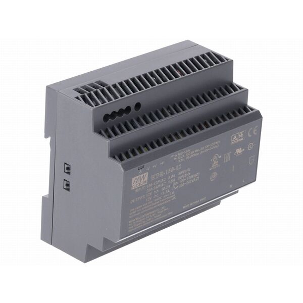 Prescot Din HDR-150-12 Τροφοδοτικό Ράγας 1x150W/ ασημί.