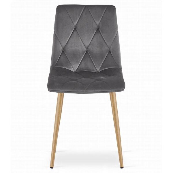 Zestaw stół NP 120x80 Dąb Sonoma + 4 krzesła LIBRA szare