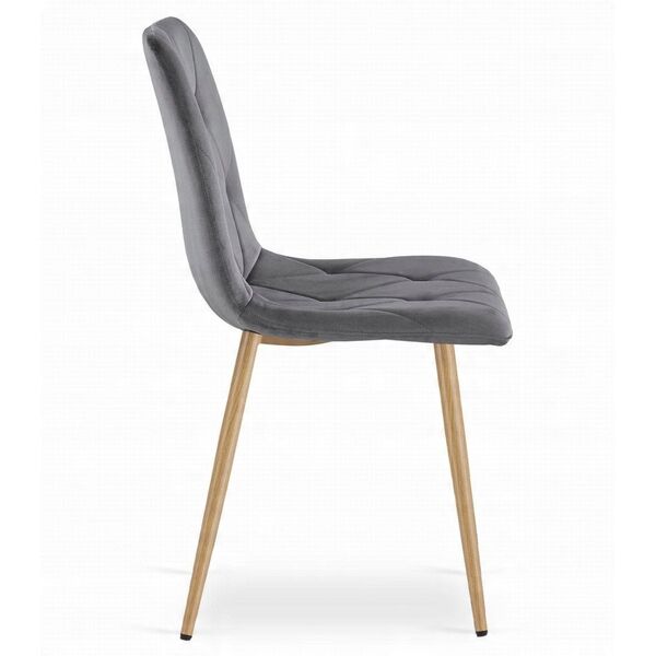 Zestaw stół NP 120x80 Dąb Sonoma + 4 krzesła LIBRA szare