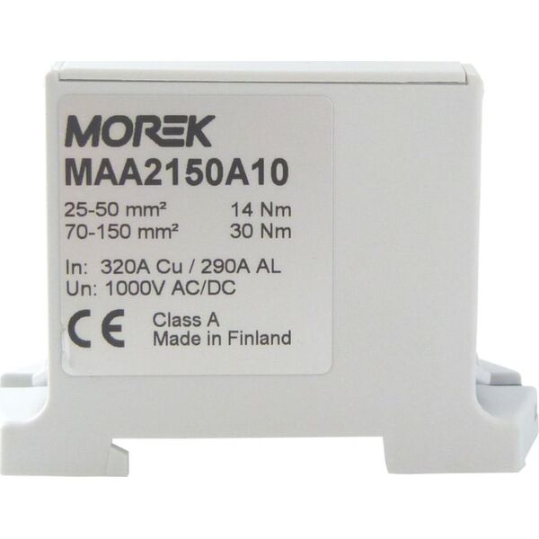 MOREK Złączka szynowa 25-150mm2 szara 4otwor AL/CU 1000V TH35 1P MAA2150A10 Morek 4191
