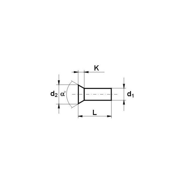 Nitgoz NIT ALUMINIOWY PEŁNY Z ŁBEM STOŻKOWYM PŁASKIM 4.0*10 MM