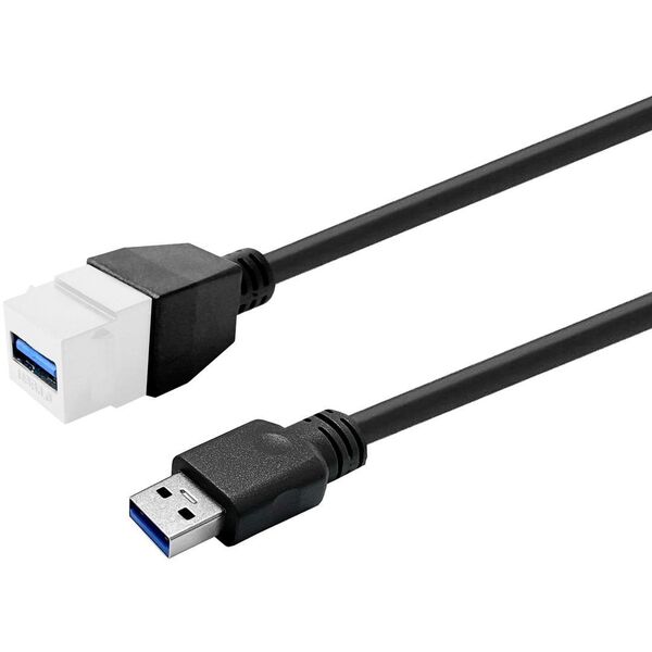 Vivolink Keystone Baltas USB3,0 Θηλυκό A σε USB3,0 Αρσενικό A