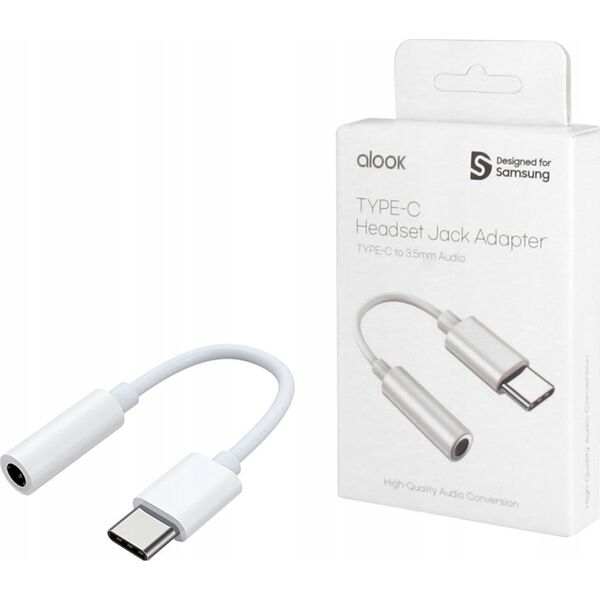 Adapter USB Samsung GP-TGU022MV USB-C - Jack 3.5mm Biały  (GP-TGU022MVAWW)