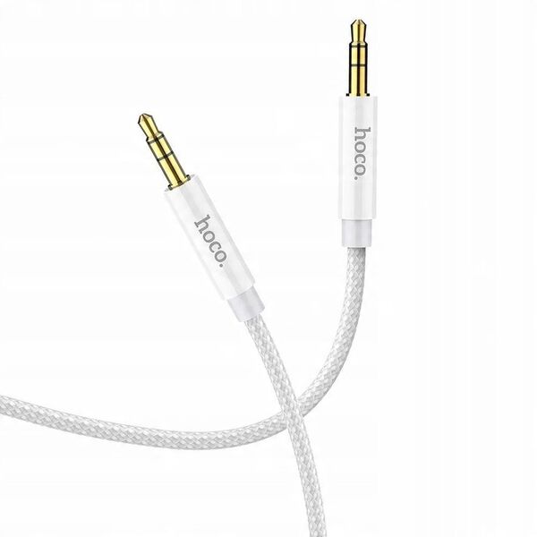 Καλώδιο AUX Jack 3,5 mm σε Jack 3,5 mm HOCO 1 m UPA19 ασημί