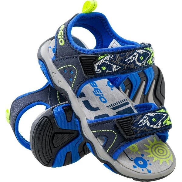 Bejo SANDAŁY I KLAPKI ELSI KIDS NAVY/LAKE BLUE/LIME 26