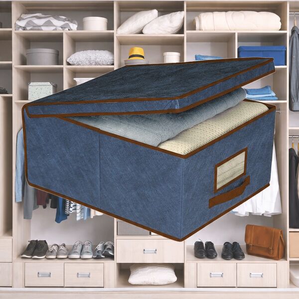 Κάστα υφάσματος 50x40x25cm Μπλε 8004226340027