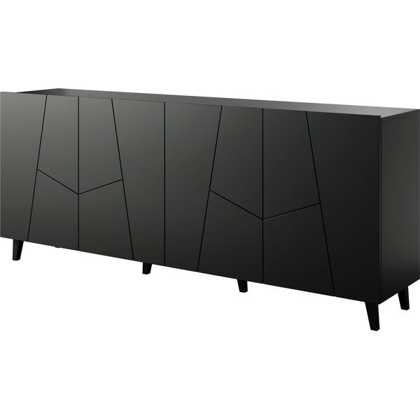 Cama Meble Komoda ETNA 200x42x82 czarny mat