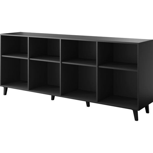 Cama Meble Komoda FARO 200x42x82 czarny mat + dąb craft