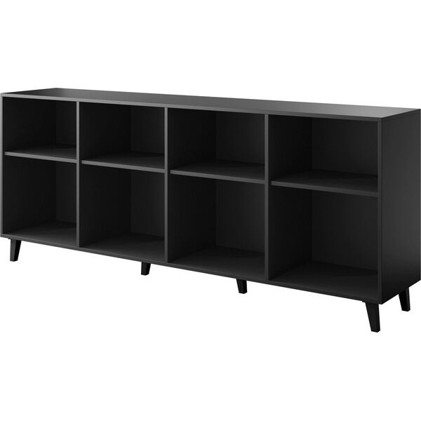 Cama Meble Komoda ETNA 200x42x82 czarny mat + dąb craft
