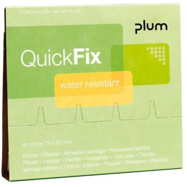 Ανταλλακτικά επιδέσμων QuickFix - Ανθεκτικά στο νερό με 45 τεμάχια επιδέσμων, Plum 5511