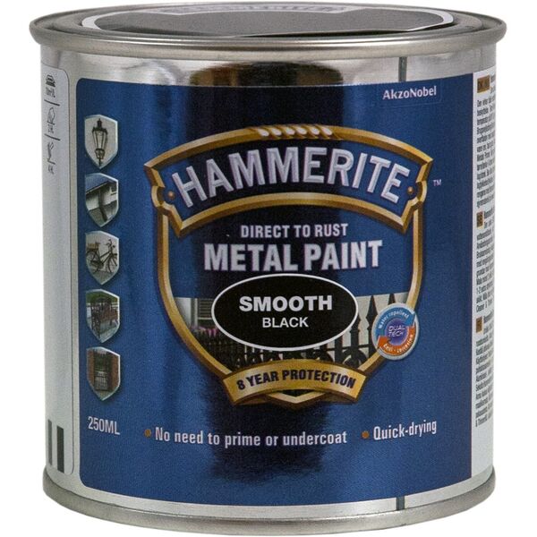 Hammerite Γυαλιστερό Βερνίκι - Μαύρο - 250 ml.