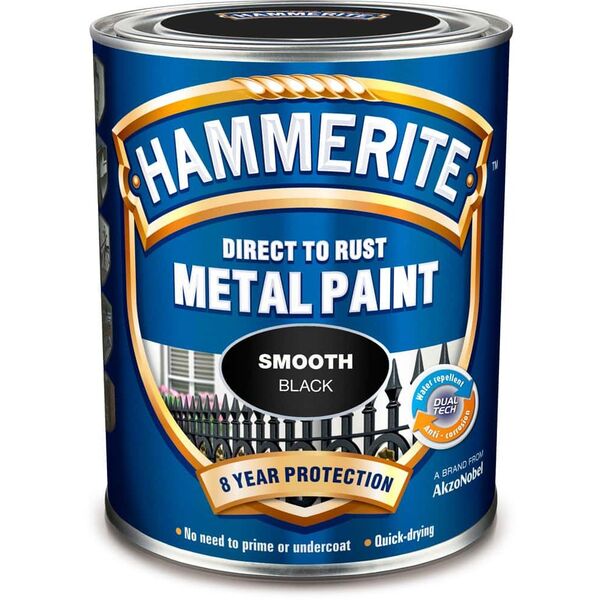 Hammerite Γυαλιστερό Βερνίκι - Μαύρο - 250 ml.