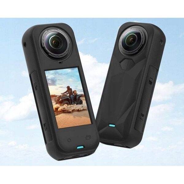 Dekielek Na Obiektyw + Obudowa Silikonowa Osłona Ochrona Do Insta360 X5 / X 5 / Pu757b