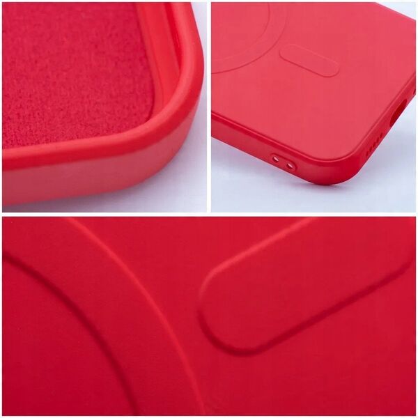 Θήκη SILICONE MAG COVER συμβατή με MagSafe για SAMSUNG A56 κόκκινο