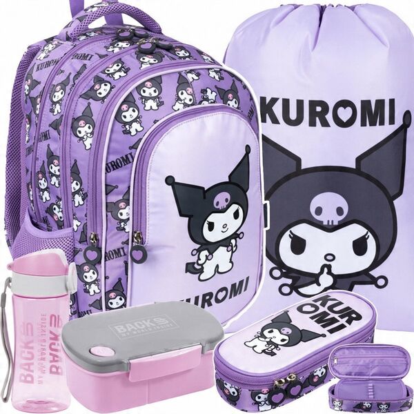 PLECAK 28X41X14 1ZAM 5KIESZ KUROMI VIOLET FOL