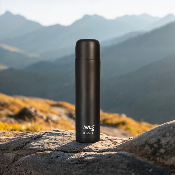 NC3804 TERMOS TURYSTYCZNY 1000 ML CZARNY NILS CAMP