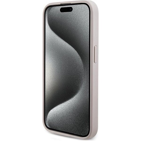 Guess Guess GUHMP14XG4GFRP iPhone 14 Pro Max 6.7" różowy/pink hardcase 4G Collection Leather Metal Logo MagSafe
