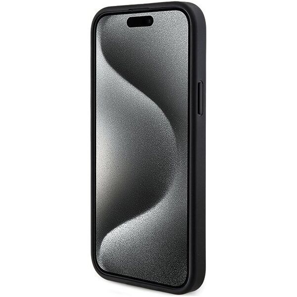 Guess Guess GUHMP15SG4GFRK iPhone 15 / 14 / 13 6.1" czarny/black hardcase 4G Collection Leather Metal Logo MagSafe