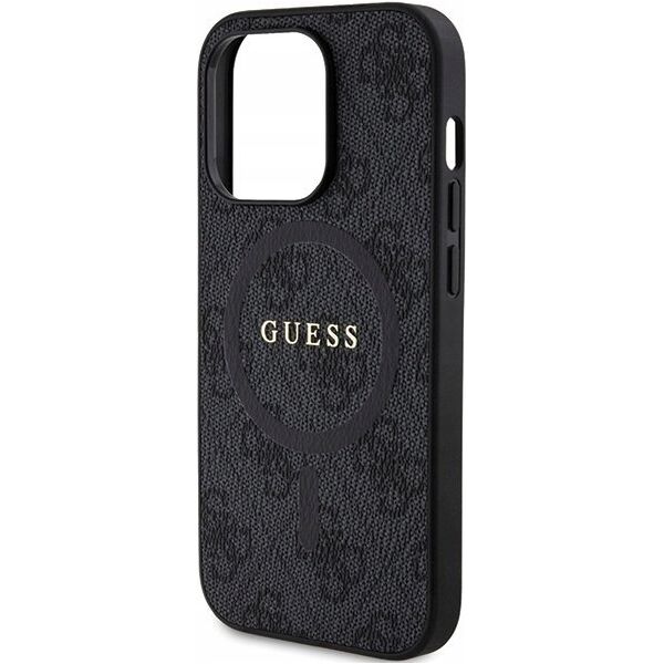 Guess Oryginalne Etui GUESS Hardcase GUHMP14XG4GFRK do iPhone 14 Pro Max (Kompatybilny z Magsafe / 4G Ring classic logo / czarny)