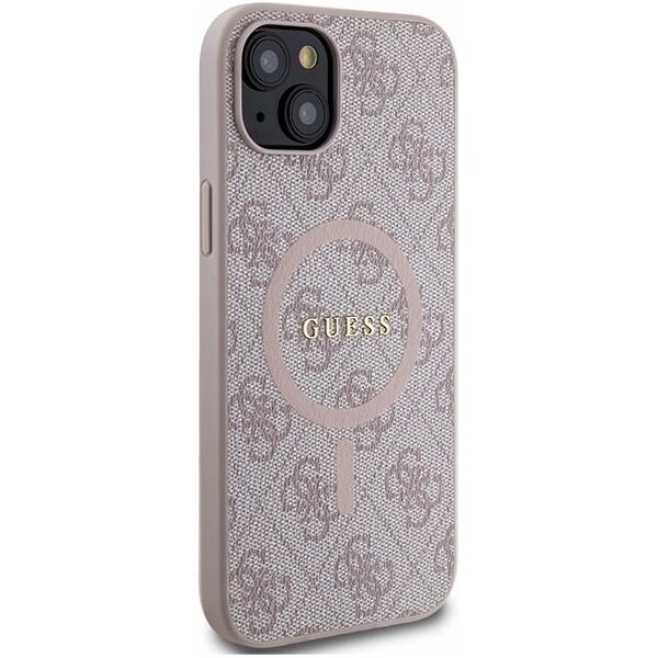 Guess Oryginalne Etui GUESS Hardcase GUHMP14SG4GFRP do iPhone 14 (Kompatybilny z Magsafe / 4G Ring classic logo / różowy)