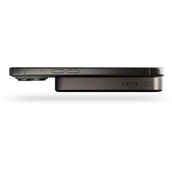 ZENS Slim Qi2 Aluminium Powerbank - magnetyczny powerbank 10000 mAh kompatybilny z MagSafe i Qi2 (black)