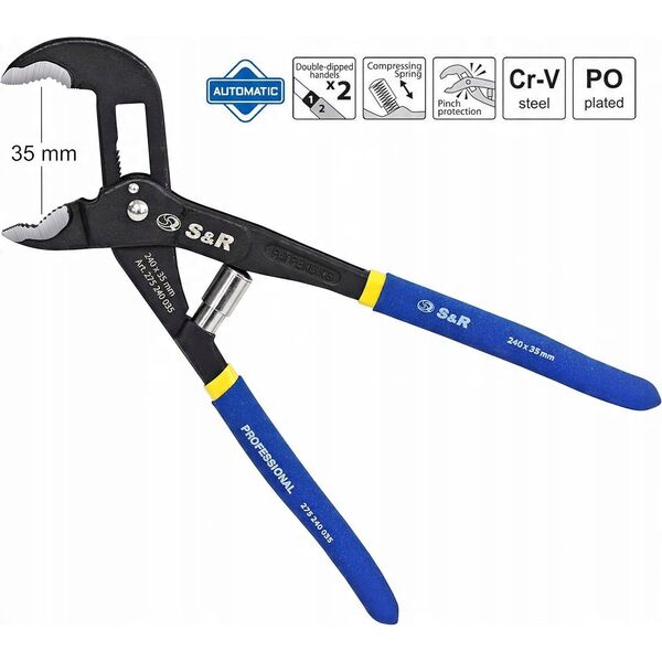 Plumbing pliers ECO SR 275240035, 240x35mm