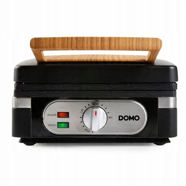 DOMO DO9275W Gofrownica, 1400W, 2 duże gofry, regulacja temperatury, czarna