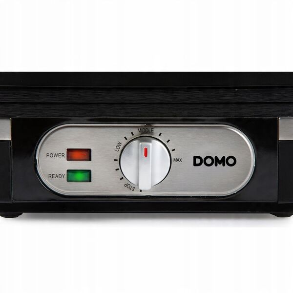 DOMO DO9275W Gofrownica, 1400W, 2 duże gofry, regulacja temperatury, czarna