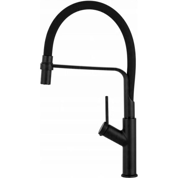 Zlew SIROS (57x51,5) 1B Black Edition + Bateria FLEXOS